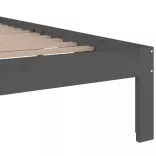 szürke tömör fa ágykeret 200 x 200 cm