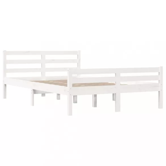 fehér tömör fa ágykeret 140x200 cm