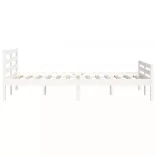 fehér tömör fa ágykeret 140x200 cm