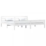 fehér tömör fa ágykeret 200x200 cm