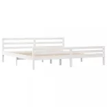 fehér tömör fa ágykeret 200x200 cm