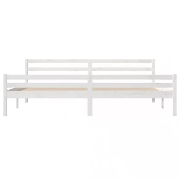 fehér tömör fa ágykeret 200x200 cm