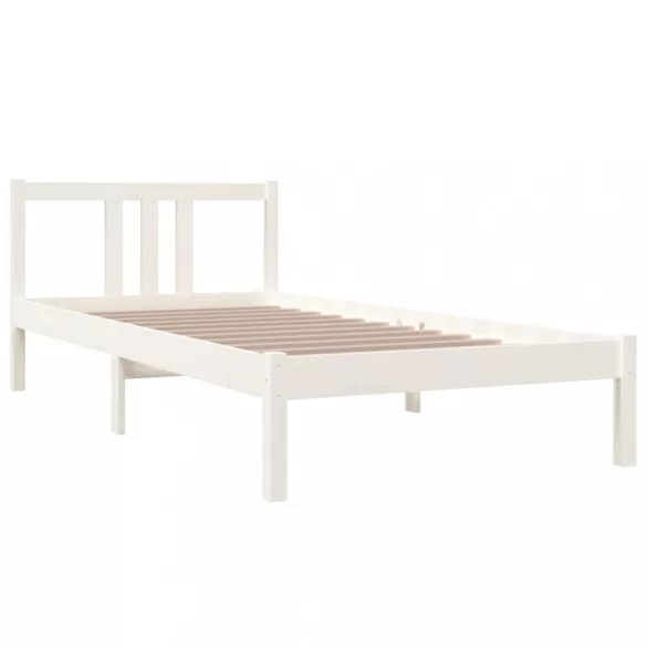 fehér tömör fa ágykeret 90 x 200 cm