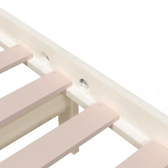 fehér tömör fa ágykeret 200x200 cm