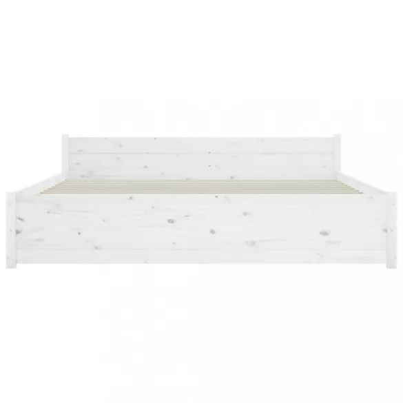 fehér tömör fa ágykeret 140x190 cm