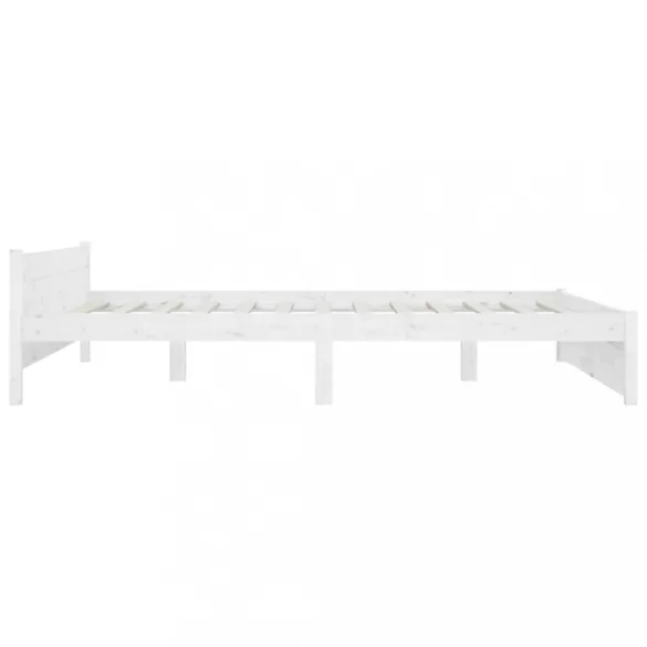 fehér tömör fa ágykeret 140x190 cm