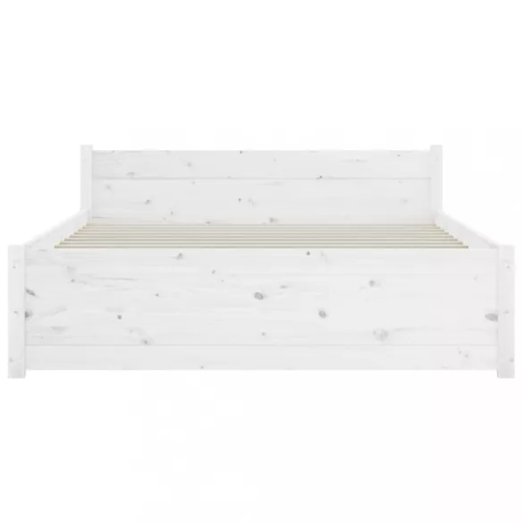 fehér tömör fa ágykeret 120x200 cm