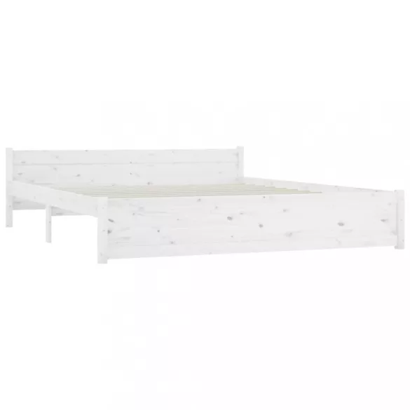 fehér tömör fa ágykeret 160x200 cm