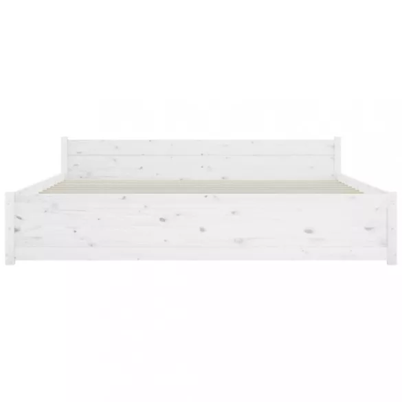 fehér tömör fa ágykeret 160x200 cm