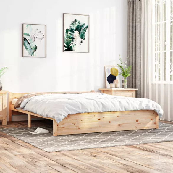 tömör fa ágykeret matrac nélkül 200 x 200 cm