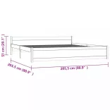 tömör fa ágykeret matrac nélkül 200 x 200 cm