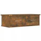 füstös tölgy színű szerelt fa faliszekrény 60 x 26 x 18,5 cm