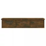 füstös tölgy színű szerelt fa faliszekrény 88x26x18,5 cm