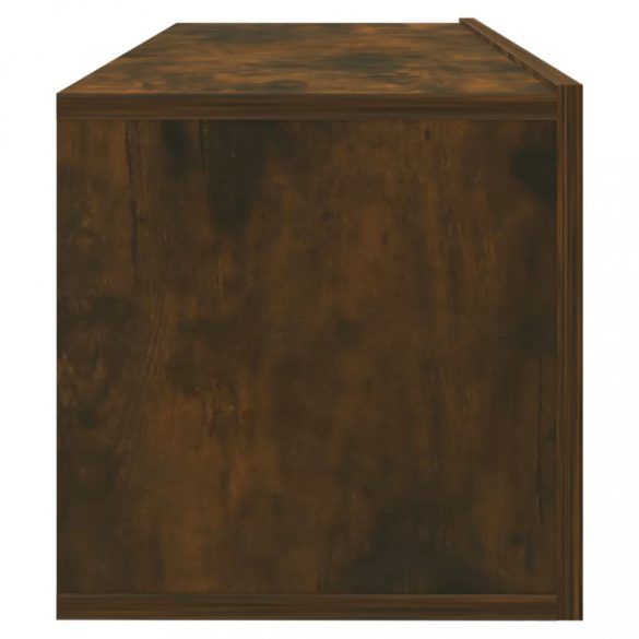 füstös tölgy színű szerelt fa fali TV-szekrény 100 x 30 x 30 cm
