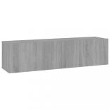 szürke sonoma színű szerelt fa TV-szekrény 120 x 30 x 30 cm