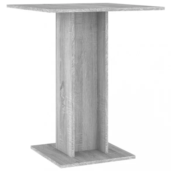 szürke sonoma színű szerelt fa bisztróasztal 60 x 60 x 75 cm