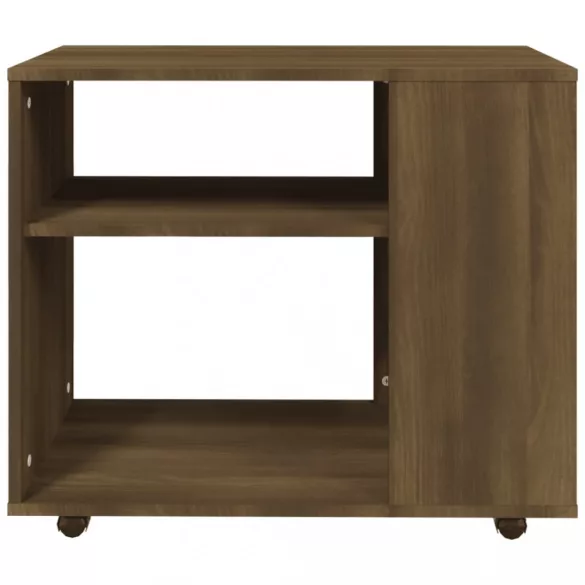 barna tölgy színű szerelt fa kisasztal 70 x 35 x 55 cm