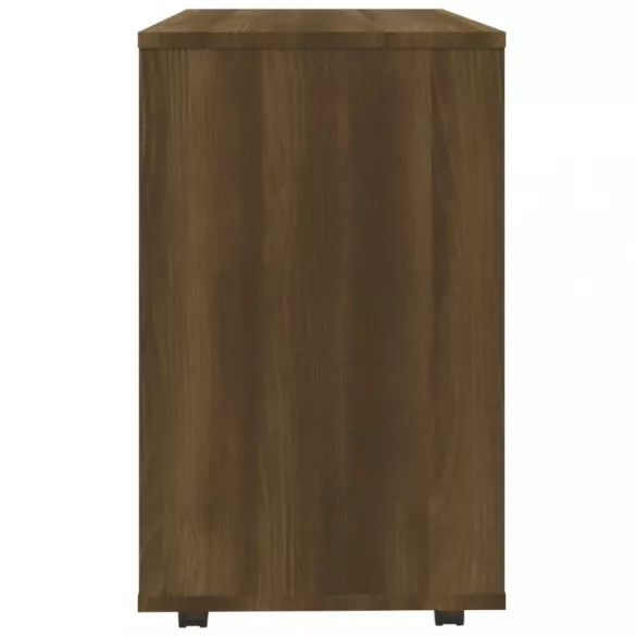 barna tölgy színű szerelt fa kisasztal 70 x 35 x 55 cm