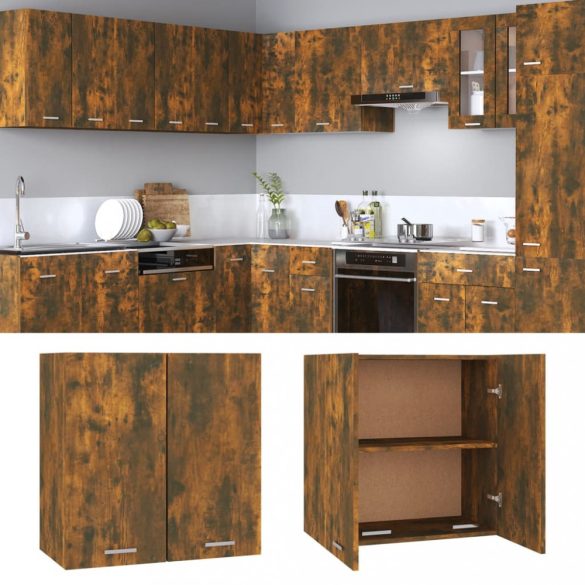 “Lyon” füstös tölgy színű szerelt fa éjjeliszekrény