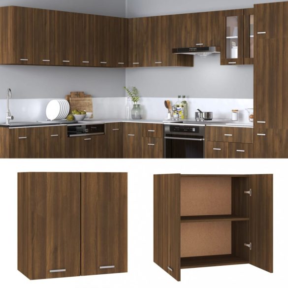 “Lyon” barna tölgyszínű szerelt fa éjjeliszekrény