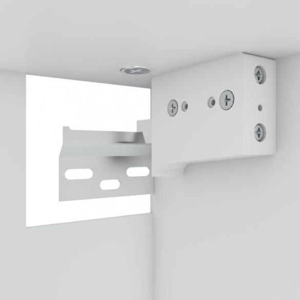 “Lyon” füstös tölgy színű szerelt fa üvegszekrény