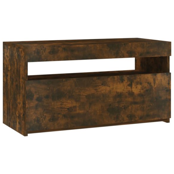 füstös tölgy színű TV-szekrény LED-világítással 75 x 35 x 40 cm