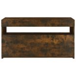 füstös tölgy színű TV-szekrény LED-világítással 75 x 35 x 40 cm