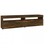 2 db füstös tölgy színű TV-szekrény LED-ekkel 75 x 35 x 40 cm