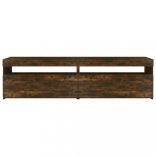 2 db füstös tölgy színű TV-szekrény LED-ekkel 75 x 35 x 40 cm