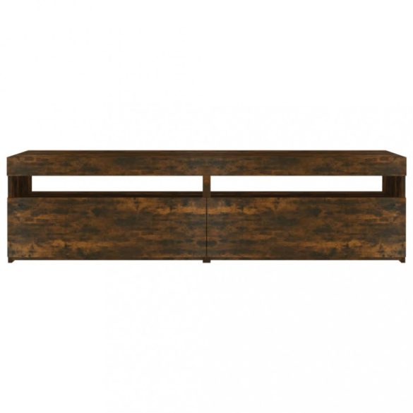 2 db füstös tölgy színű TV-szekrény LED-ekkel 75 x 35 x 40 cm