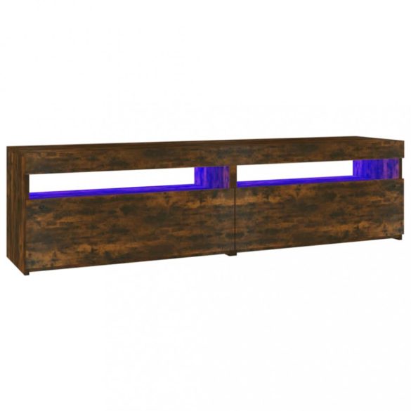 2 db füstös tölgy színű TV-szekrény LED-ekkel 75 x 35 x 40 cm