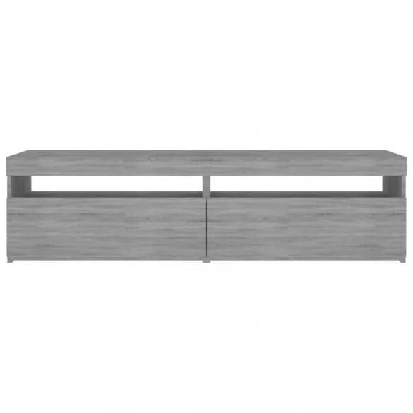 2 db füstös tölgy színű TV-szekrény LED-ekkel 75 x 35 x 40 cm