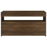 barna tölgy színű TV-szekrény LED-világítással 75 x 35 x 40 cm