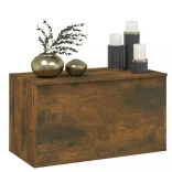 füstös tölgy színű szerelt fa tárolóláda 84 x 42 x 46 cm
