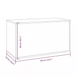 füstös tölgy színű szerelt fa tárolóláda 84 x 42 x 46 cm