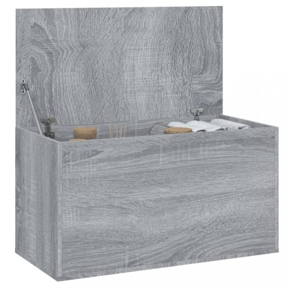 szürke sonoma szerelt fa tárolóláda 84 x 42 x 46 cm
