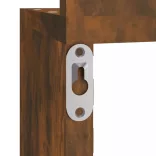 füstös tölgy színű szerelt fa fali sarokpolc 20x20x127,5 cm