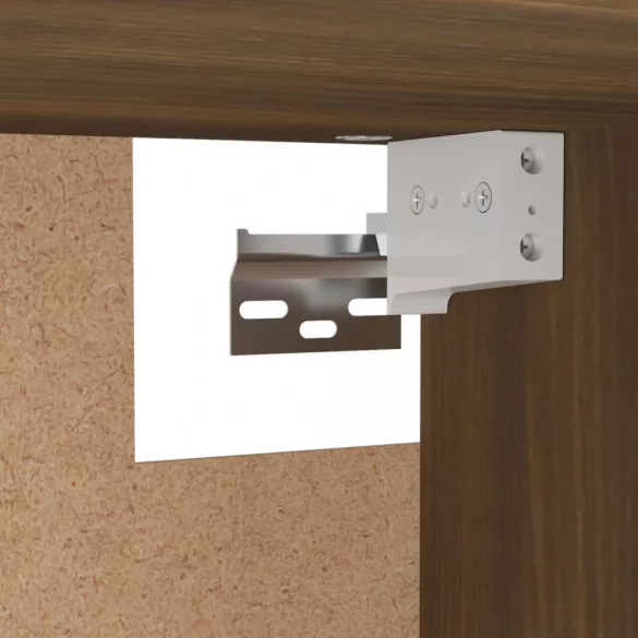 barna tölgy színű szerelt fa ruhásszekrény 100 x 32,5 x 35 cm