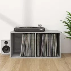   szürke sonoma színű szerelt fa lemeztároló doboz 71x34x36 cm