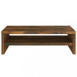 füstös tölgy színű szerelt fa monitorállvány 42 x 24 x 13 cm