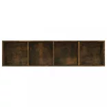 füstös tölgy színű szerelt fa könyv-/TV-szekrény 143x30x36 cm