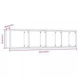 füstös tölgy színű szerelt fa könyv-/TV-szekrény 143x30x36 cm