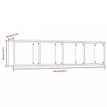 barna tölgy színű szerelt fa könyv-/TV-szekrény 143x30x36 cm