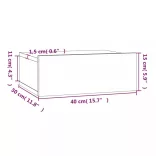 füstös tölgy színű fali éjjeliszekrény 40 x 30 x 15 cm