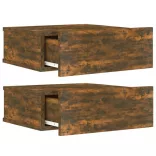 2 db füstös tölgy színű függő éjjeliszekrény 40 x 30 x 15 cm