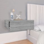 szürke sonoma színű fa fali éjjeliszekrény 40 x 30 x 15 cm