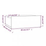 szürke sonoma színű fa fali éjjeliszekrény 40 x 30 x 15 cm