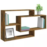 füstös tölgy színű szerelt fa fali polc 104 x 20 x 58,5 cm