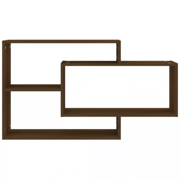 barna tölgyszínű szerelt fa fali polc 104 x 20 x 58,5 cm