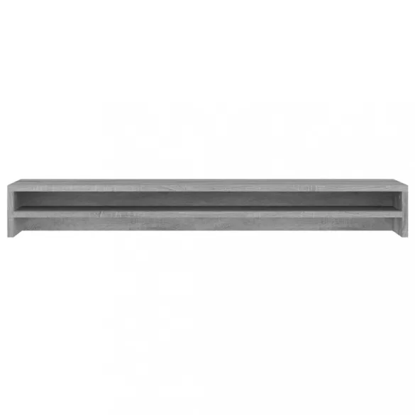 szürke sonoma színű szerelt fa monitorállvány 100 x 24 x 13 cm